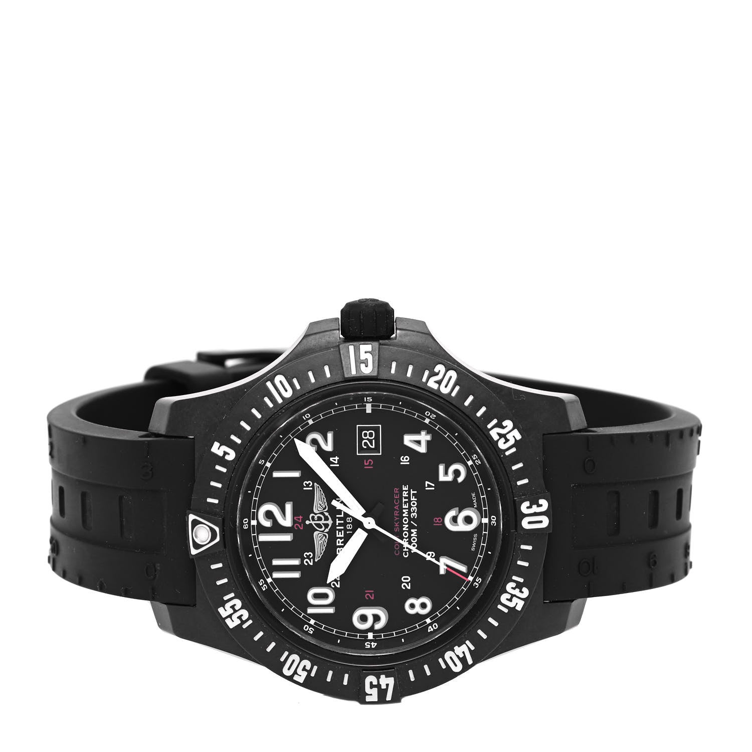Breitling Breitlight Rubber 45mm Colt Skyracer Quartz Watch Black X74320 2 of 5