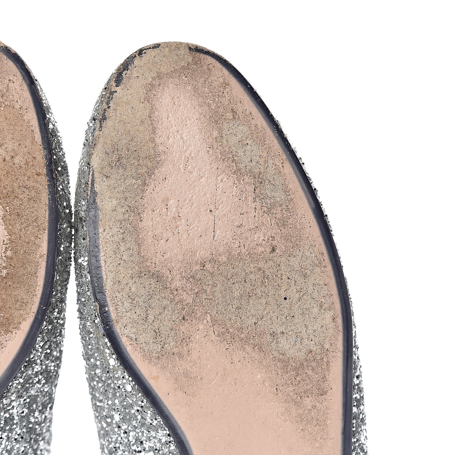 Glitter Womens Princetown Slippers 39 Silver