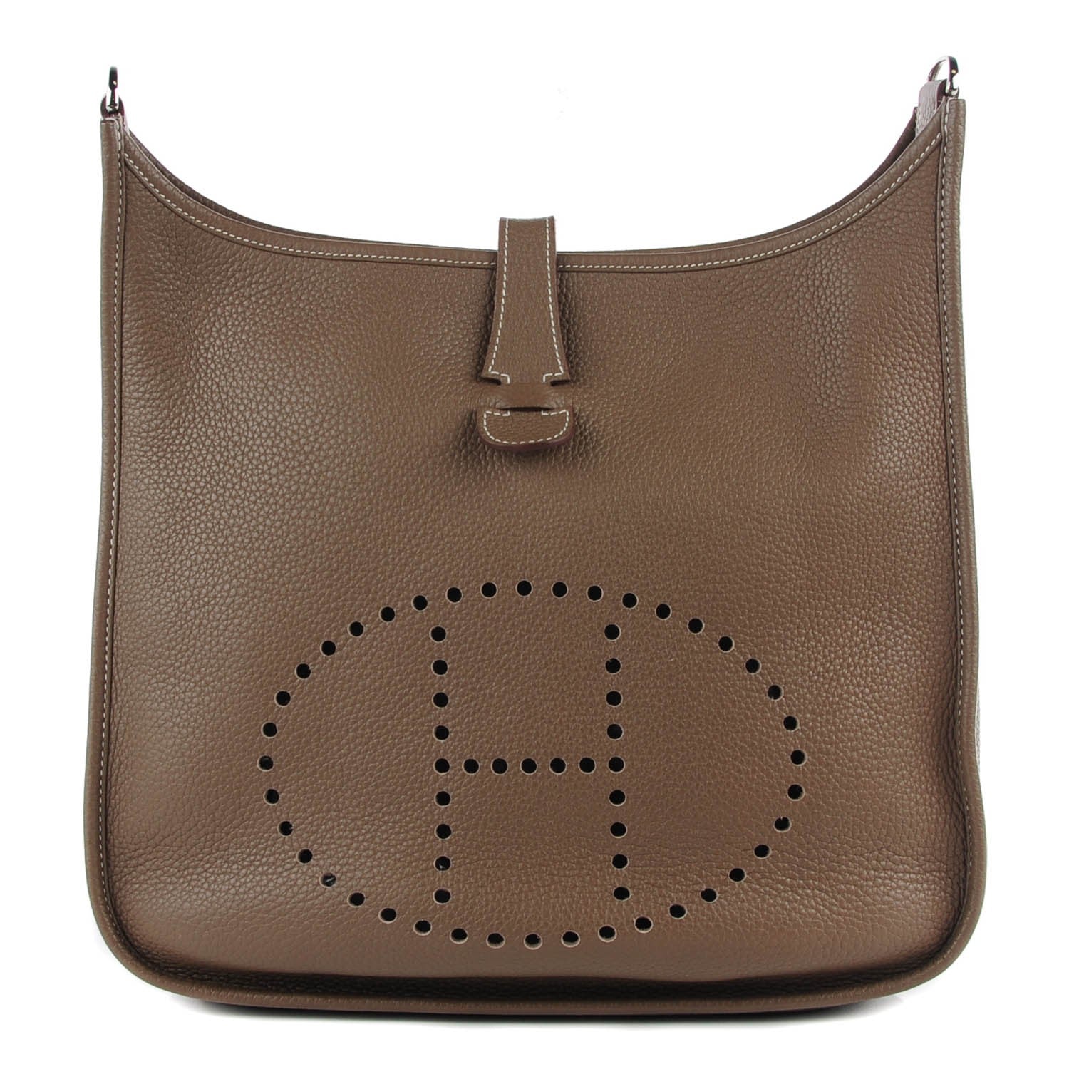 Hermes Taurillon Clemence Evelyne III GM Etoupe 1 of 14