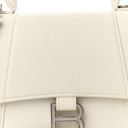 Balenciaga Grained Calfskin Small Hourglass Top Handle Bag White 8 of 10