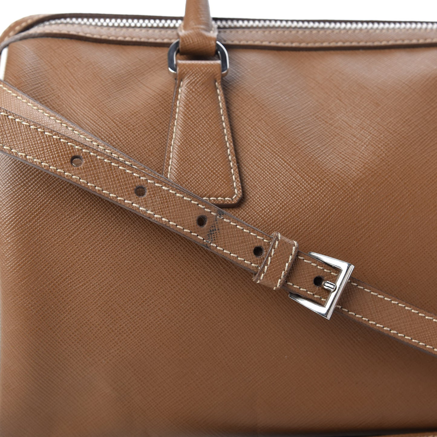 Saffiano Lux Bowler Caramel Talco