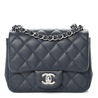 Chanel Caviar Quilted Mini Square Flap Navy 1 of 9