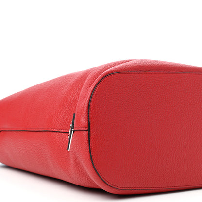 Prada Vitello Phenix Logo Hobo Rosso 7 of 10