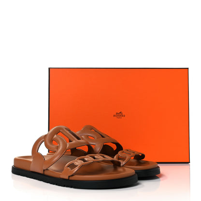 Hermes Nappa Extra Sandals 39 Gold 9 of 9