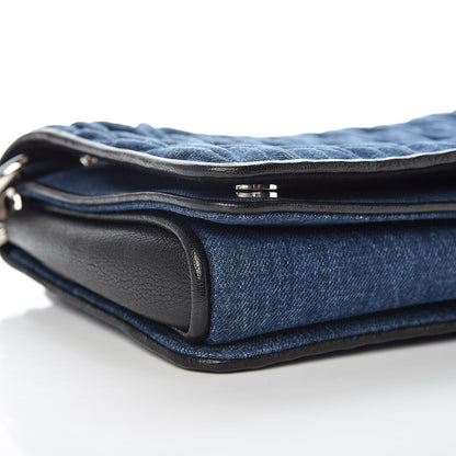 Miu Miu Denim Matelasse Shoulder Bag Blue 8 of 9