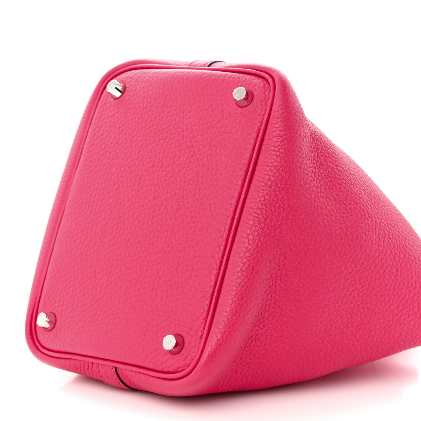 Taurillon Clemence Swift Eclat Picotin Lock 18 PM Framboise Rouge Sellier