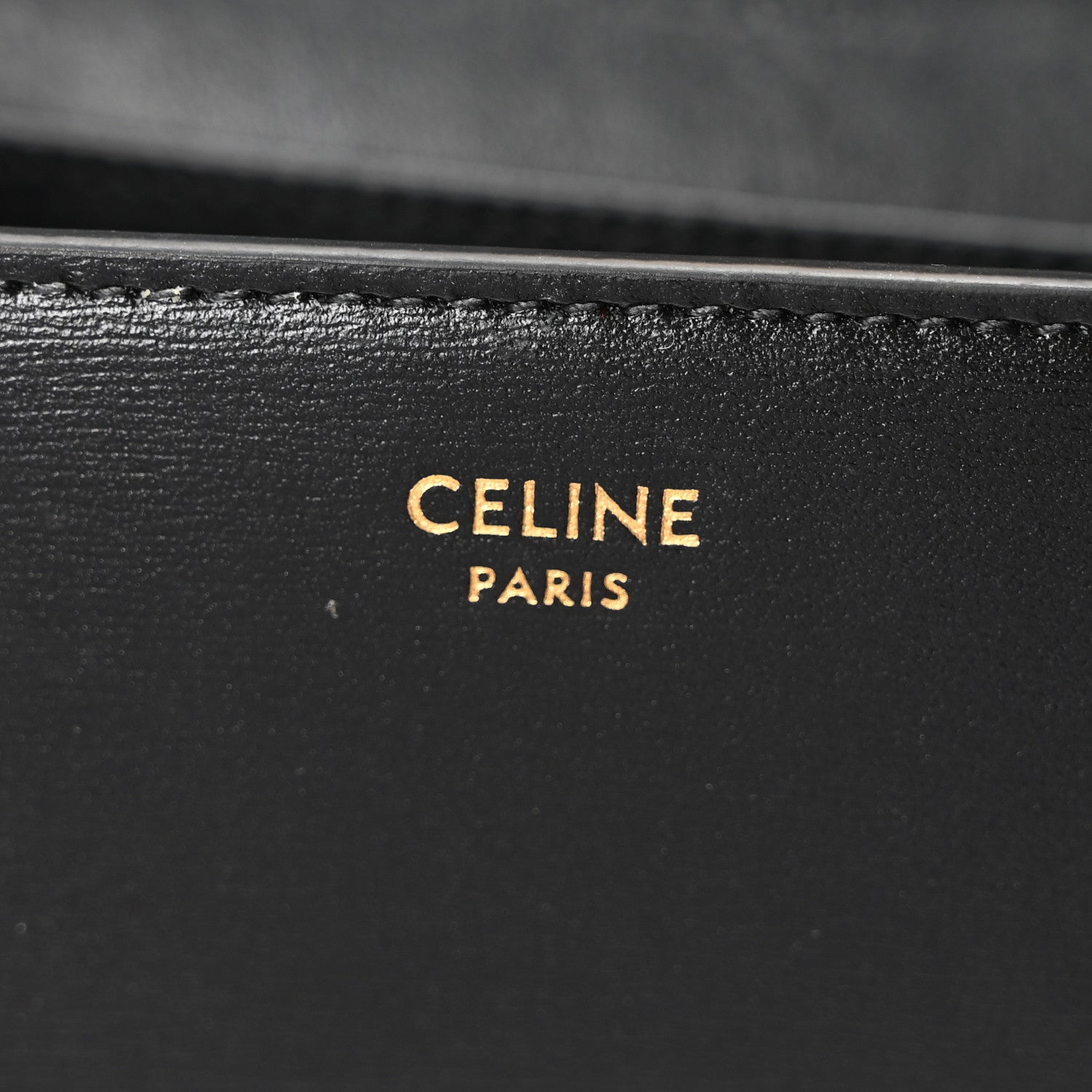 Celine Shiny Calfskin Triomphe Margo Wallet on Chain Black 6 of 10