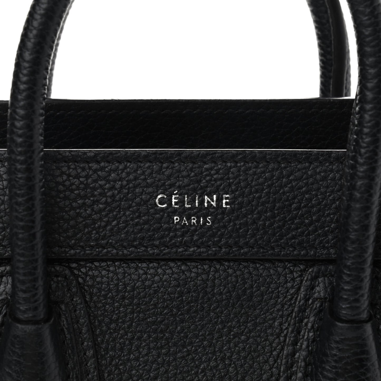 Drummed Calfskin Nano Luggage Black