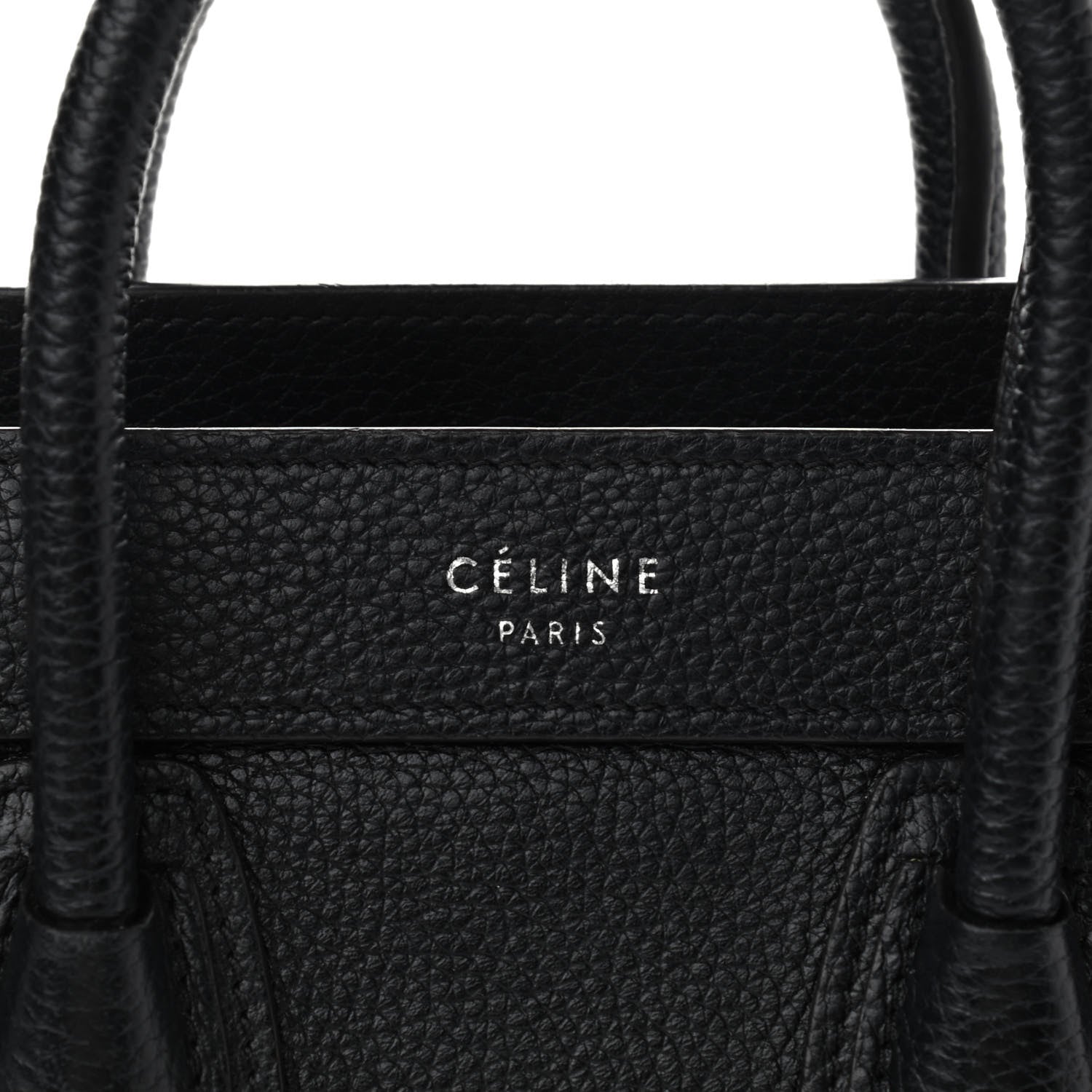 Celine Drummed Calfskin Nano Luggage Black 7 of 11