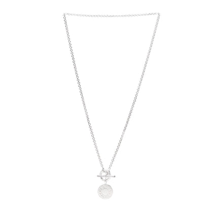 Hermes Sterling Silver Amulettes H Confettis Pendant Necklace 3 of 5