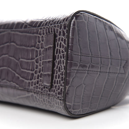 Givenchy Calfskin Crocodile Embossed Mini Antigona Storm Grey 8 of 8