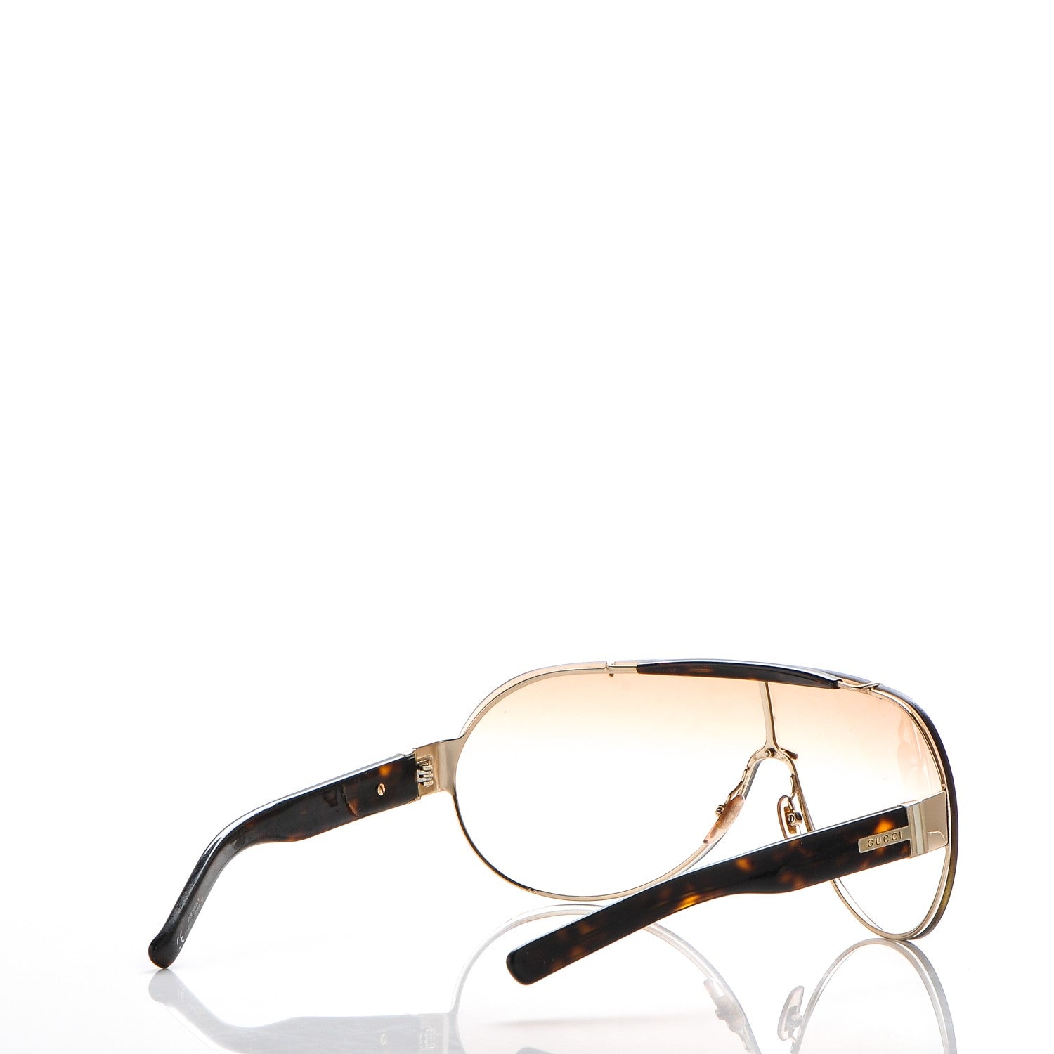 Gucci Aviator Shield Sunglasses 1830/S Brown 3 of 5
