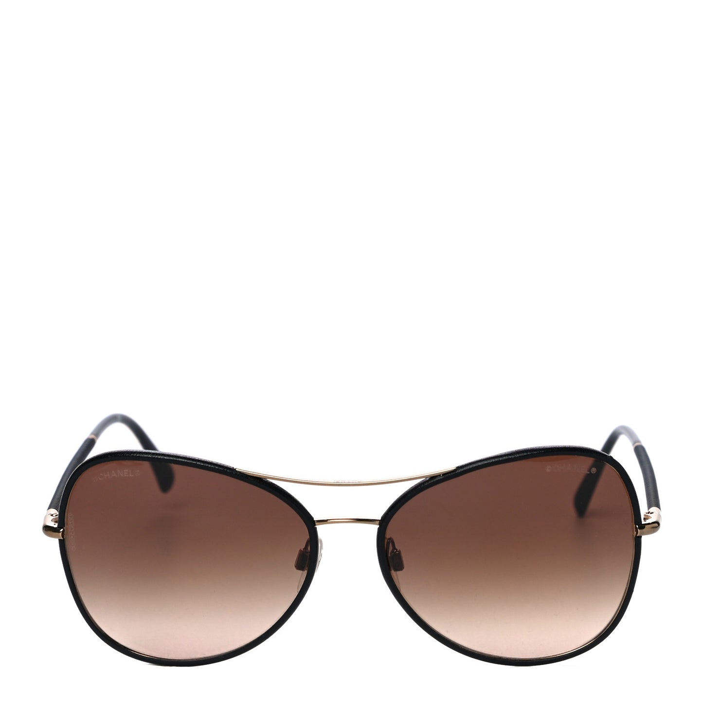 Metal Lambskin Pilot Fall Sunglasses 4227-Q Black