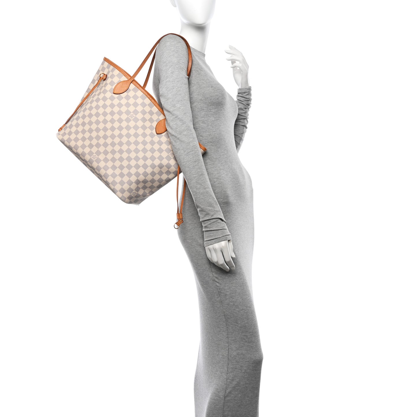 Damier Azur Neo Neverfull MM Rose Ballerine