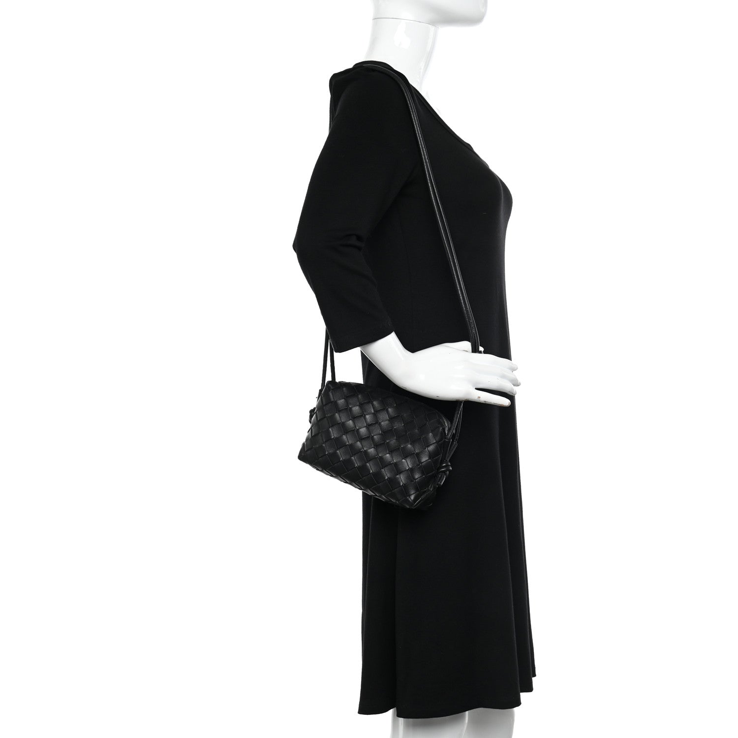 Bottega Veneta Nappa Intrecciato Mini Loop Camera Bag Black 2 of 9