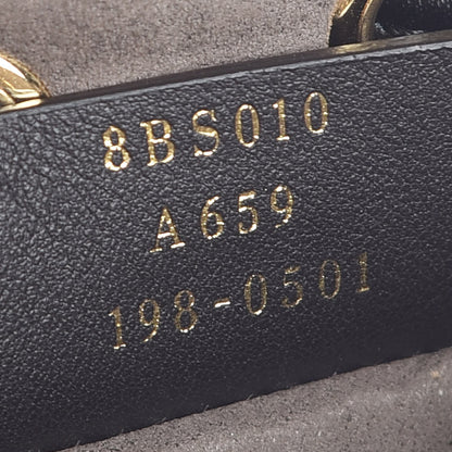 Fendi Vitello Liberty F is Fendi Bi-Color FF 1974 Embossed Mini Mon Tresor Bucket Bag Maya Black 8 of 8