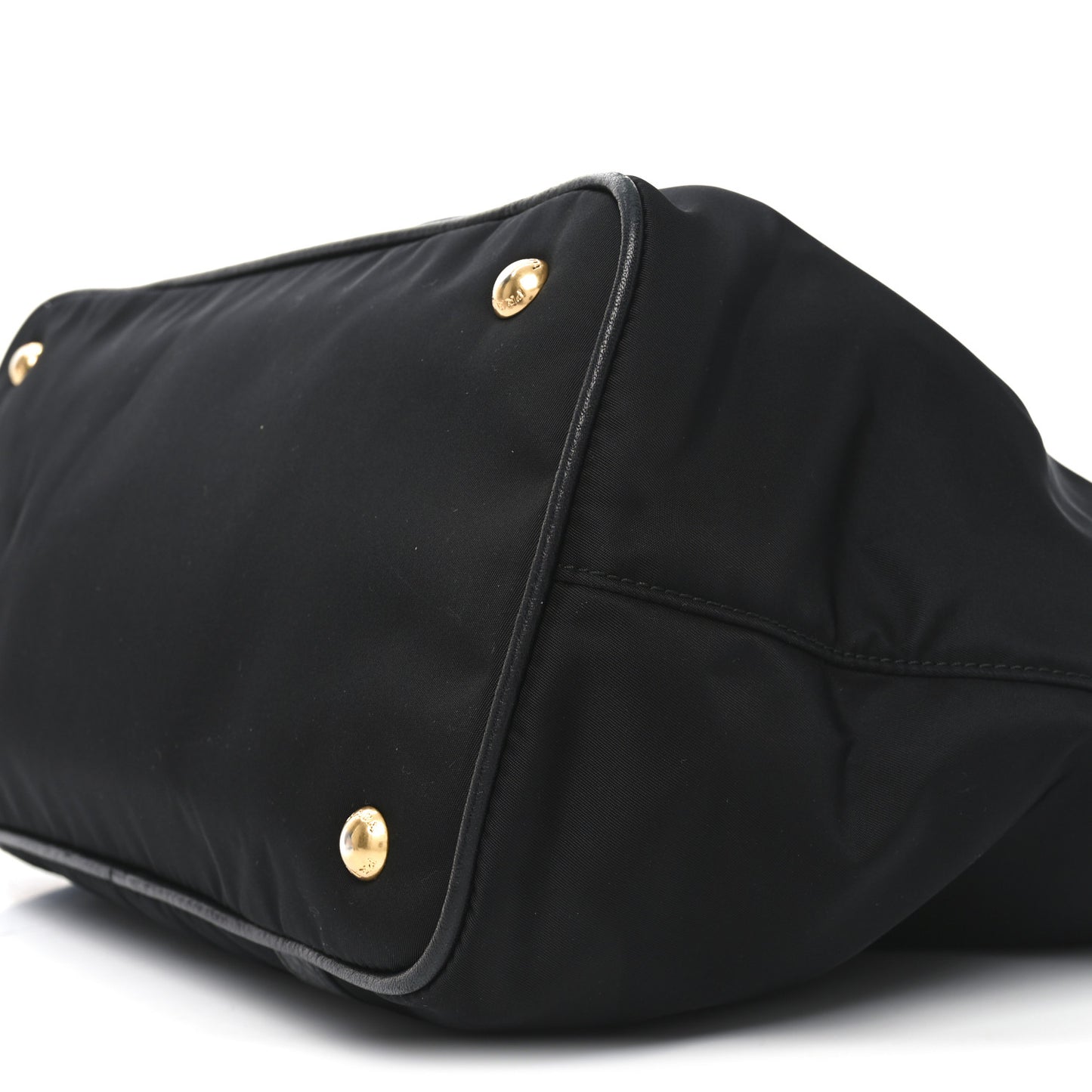 Tessuto Nylon Soft Calf Small Tote Black