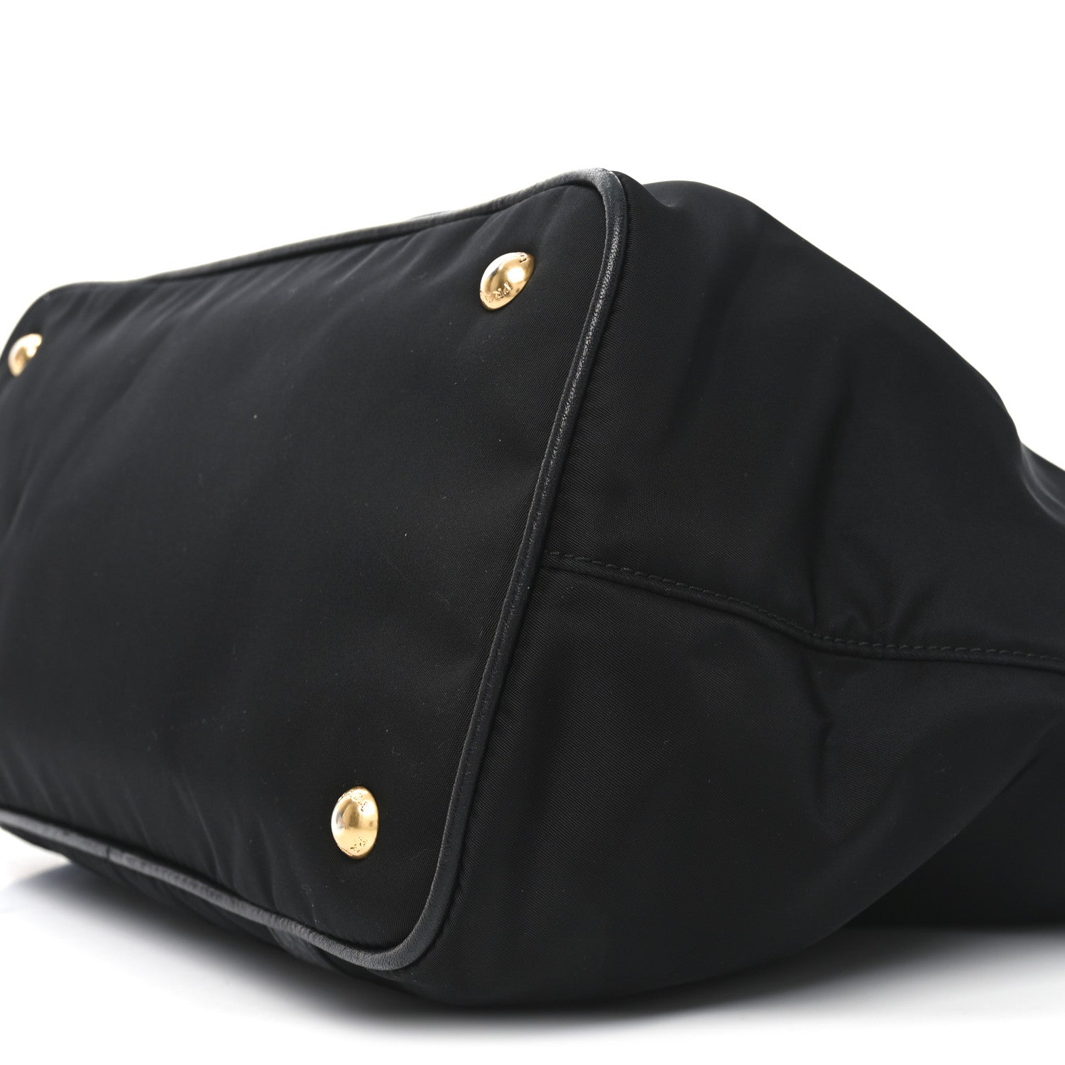 Prada Tessuto Nylon Soft Calf Small Tote Black 9 of 9
