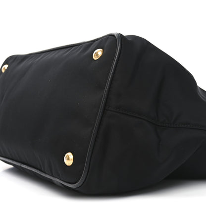 Prada Tessuto Nylon Soft Calf Small Tote Black 9 of 9
