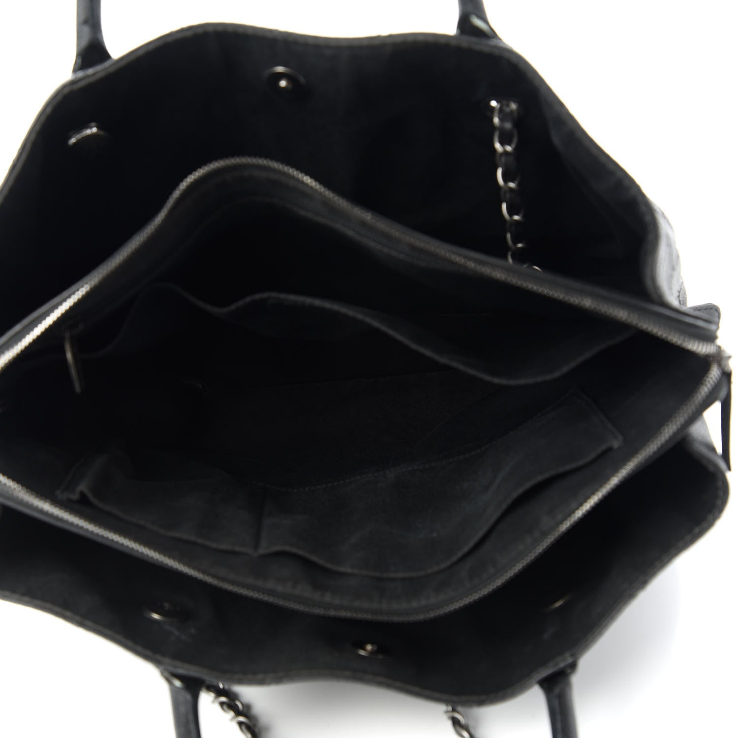 Chanel Grained Vegetal Calfskin Urban Shopping Tote Black 5 of 12
