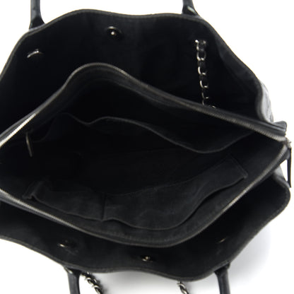 Chanel Grained Vegetal Calfskin Urban Shopping Tote Black 5 of 12