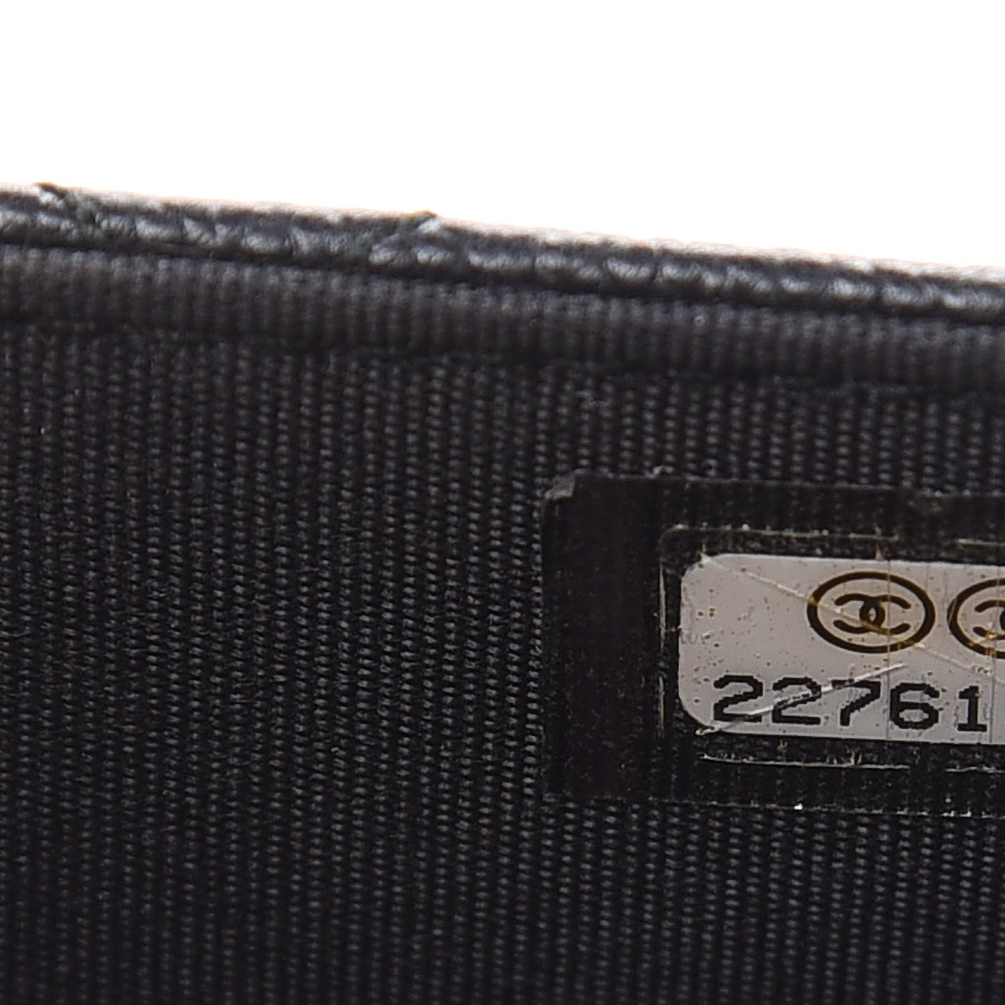 Caviar Quilted Boy Wallet On Chain WOC Black