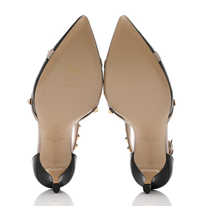 Valentino Garavani Patent Rockstud Cross Strap D'Orsay 55mm Pumps 35.5 Black Poudre 5 of 8