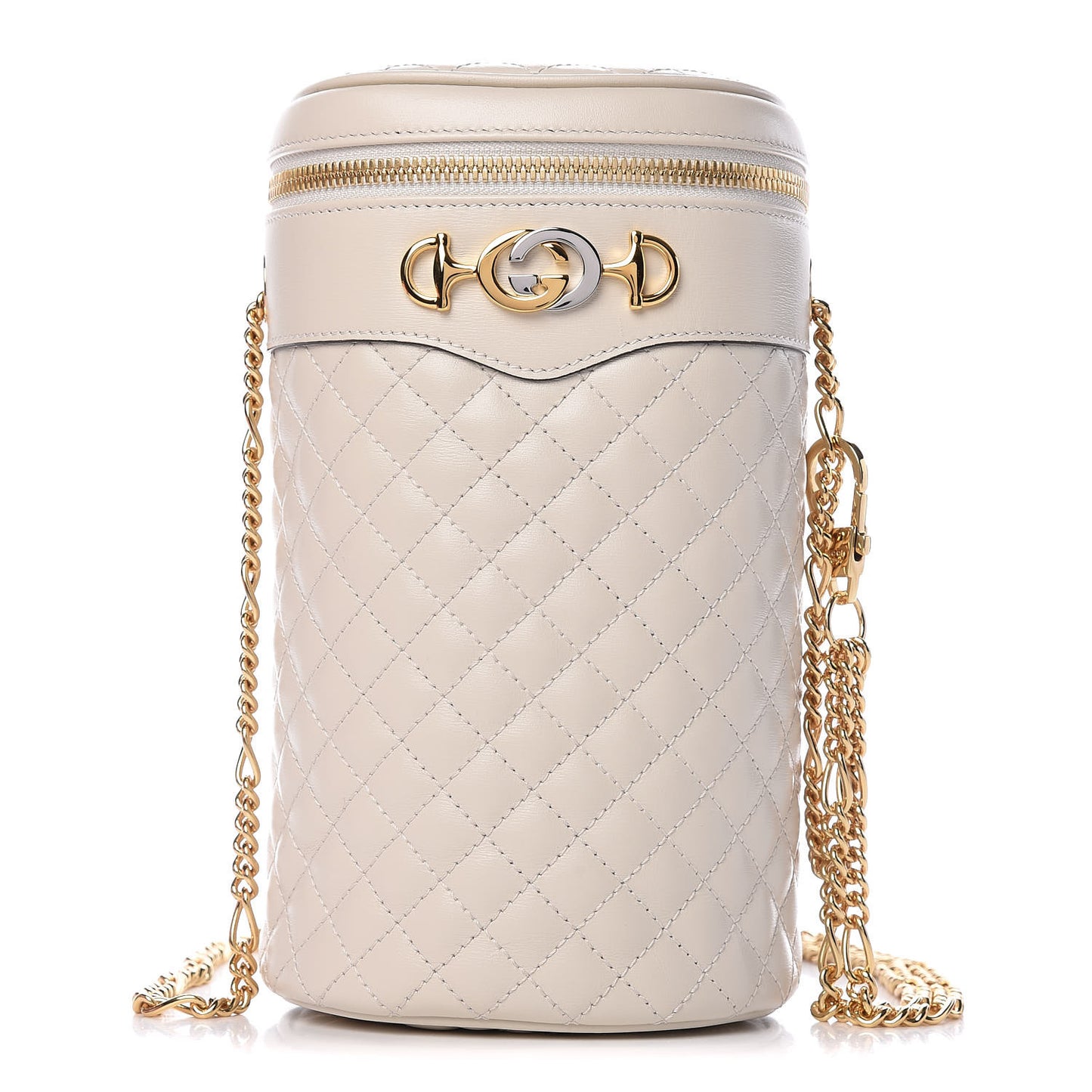 Calfskin Trapuntata Zumi Belt Bag Off White