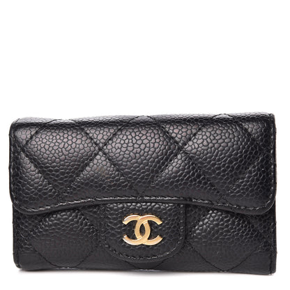 Chanel Caviar Quilted 6 Key Holder Black 1 of 9