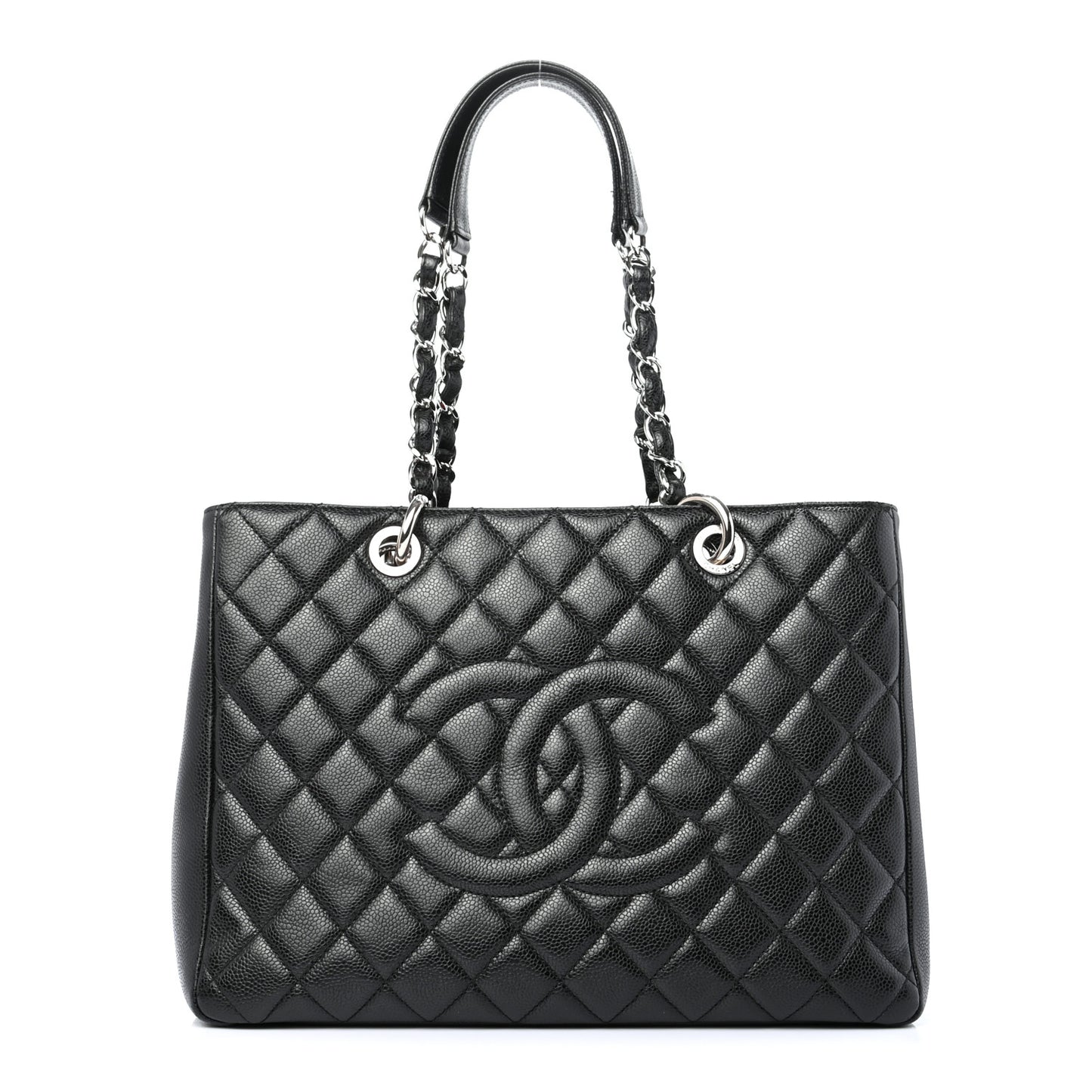 Caviar Quilted Grand Shopping Tote GST Black