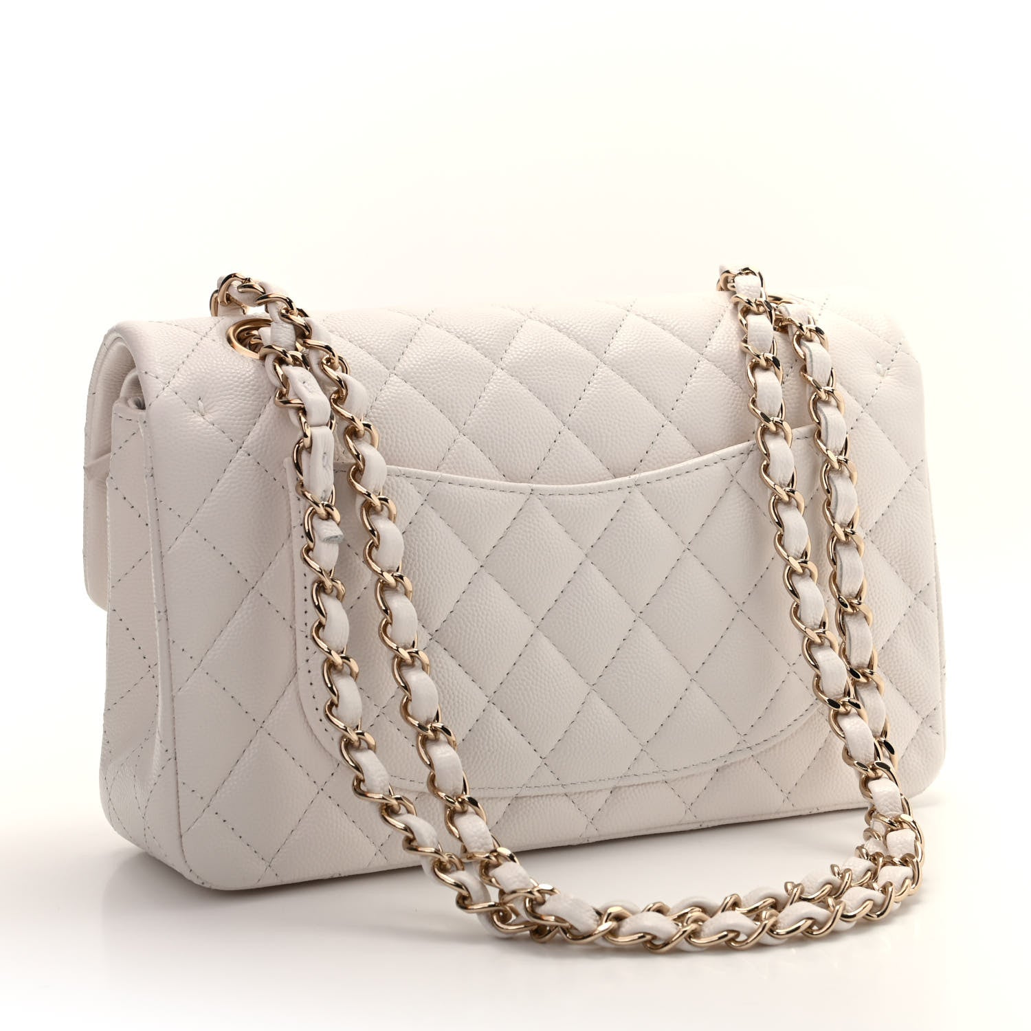 Chanel Caviar Quilted Small Double Flap White 3 of 10
