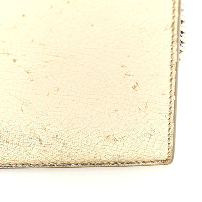 Saint Laurent Metallic Crackled Calfskin Kate Monogram Tassel Chain Wallet Gold 11 of 15