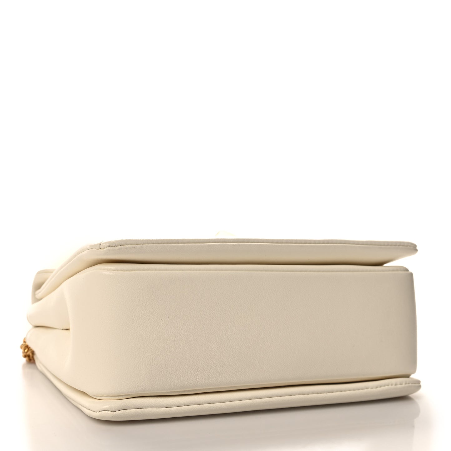Nappa One Stud Chain Clutch Ivory