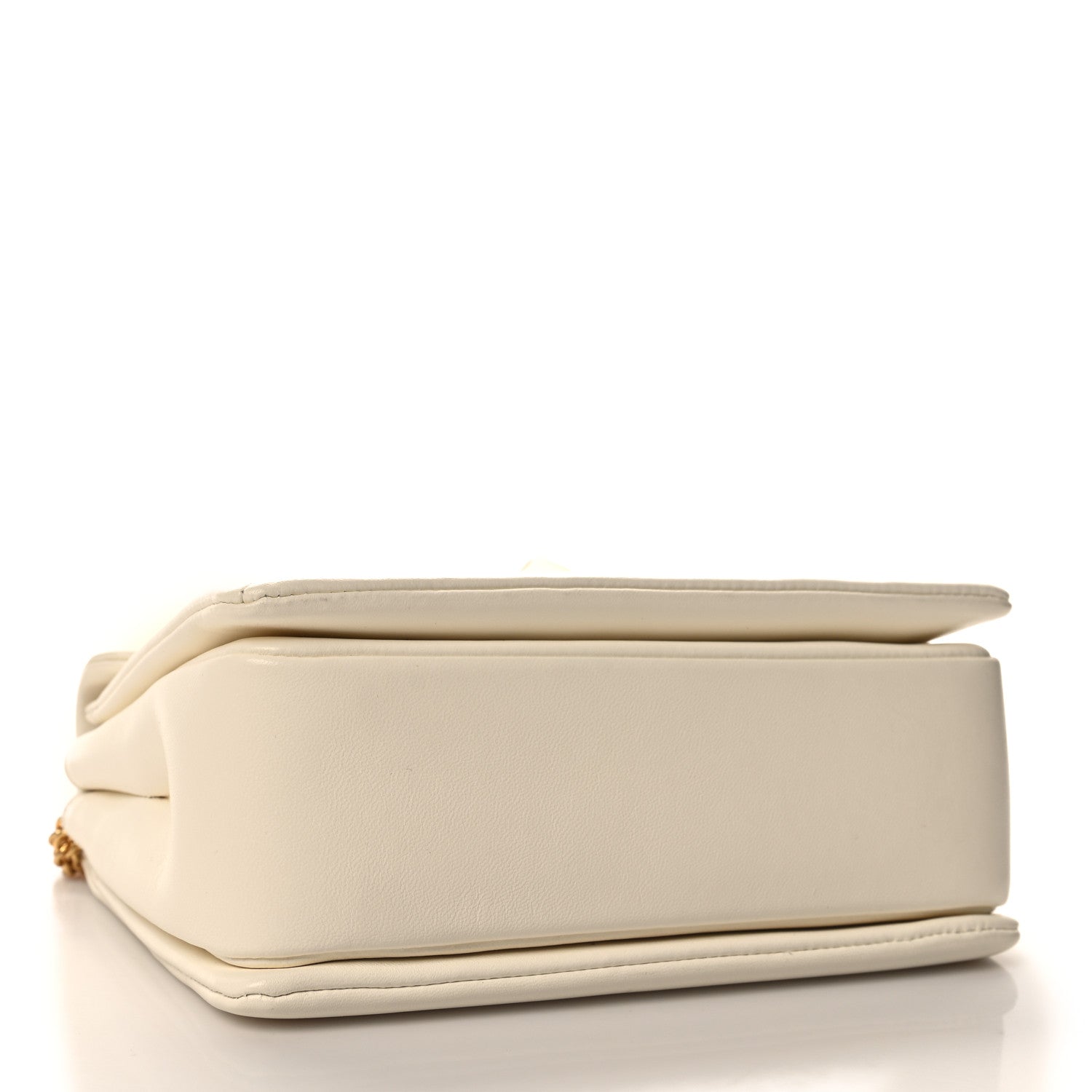 Valentino Garavani Nappa One Stud Chain Clutch Ivory 4 of 11