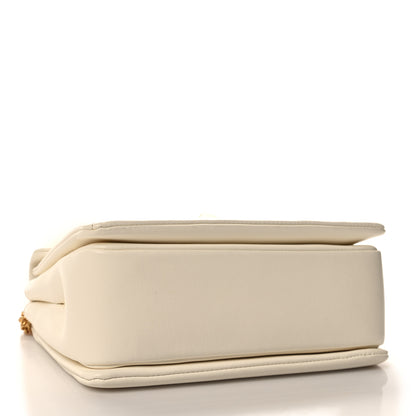 Valentino Garavani Nappa One Stud Chain Clutch Ivory 4 of 11