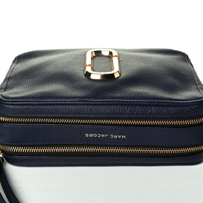 Marc Jacobs Supple Natural Grain Calfskin The Softshot 27 Bag Navy 9 of 12