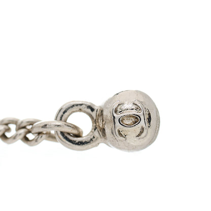 Chanel Baguette Crystal CC Drop Earrings Silver 3 of 3