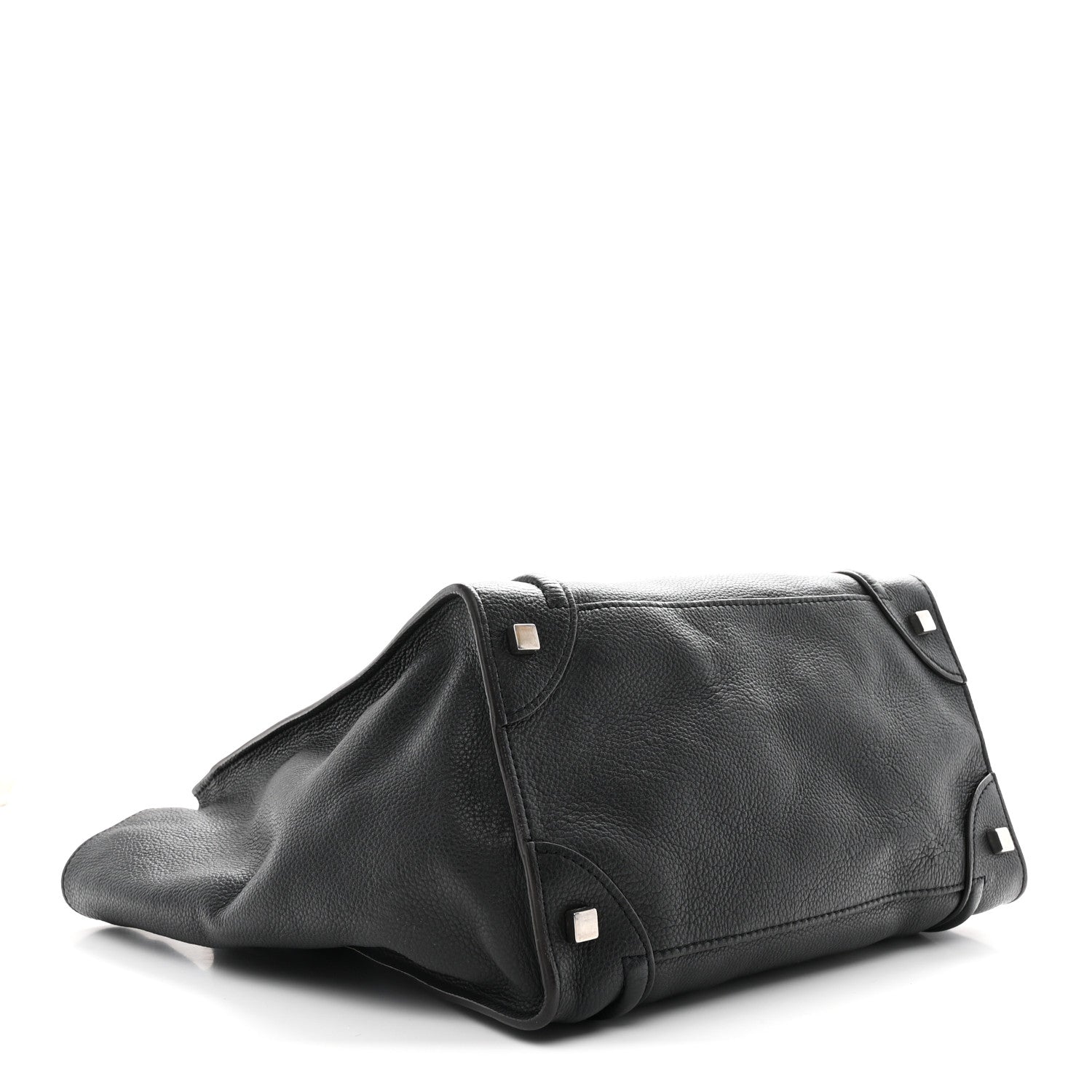 Celine Drummed Calfskin Mini Luggage Black 4 of 10
