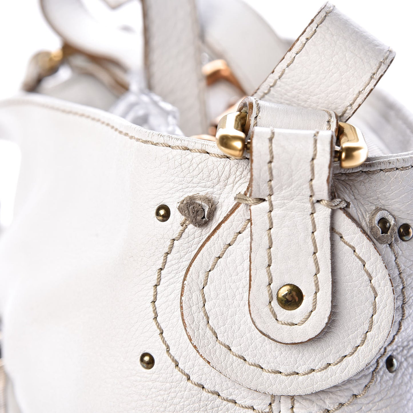 Calfskin Paddington Hobo White