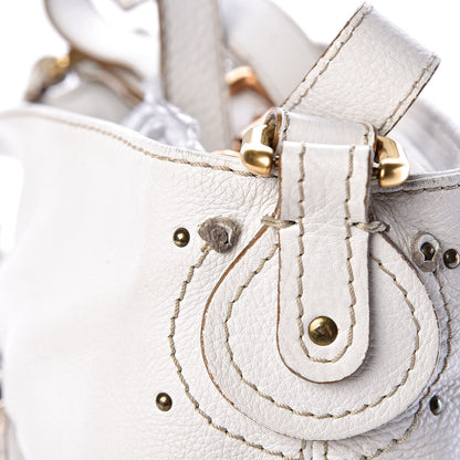 Chloe Calfskin Paddington Hobo White 29 of 36