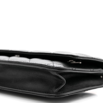 Chanel Lambskin Quilted Wallet On Chain WOC Black 11 of 11