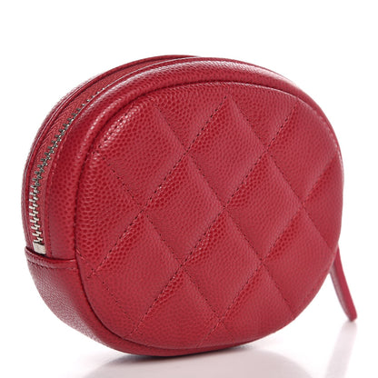 Chanel Caviar Quilted Zip Around Classic Coin Purse Dark Pink 3 of 7