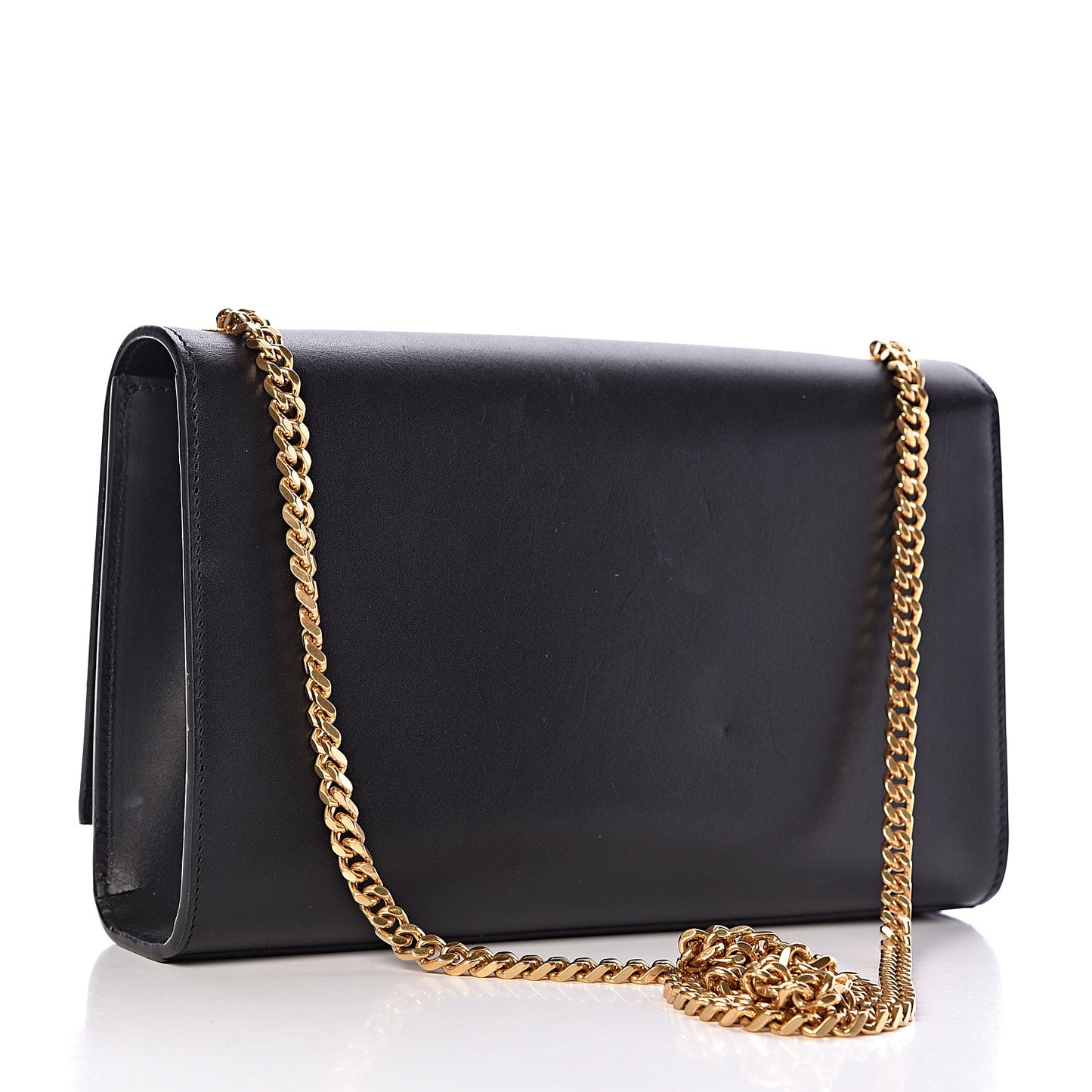 Smooth Calfskin Medium Classic Monogram Kate Tassel Satchel Black