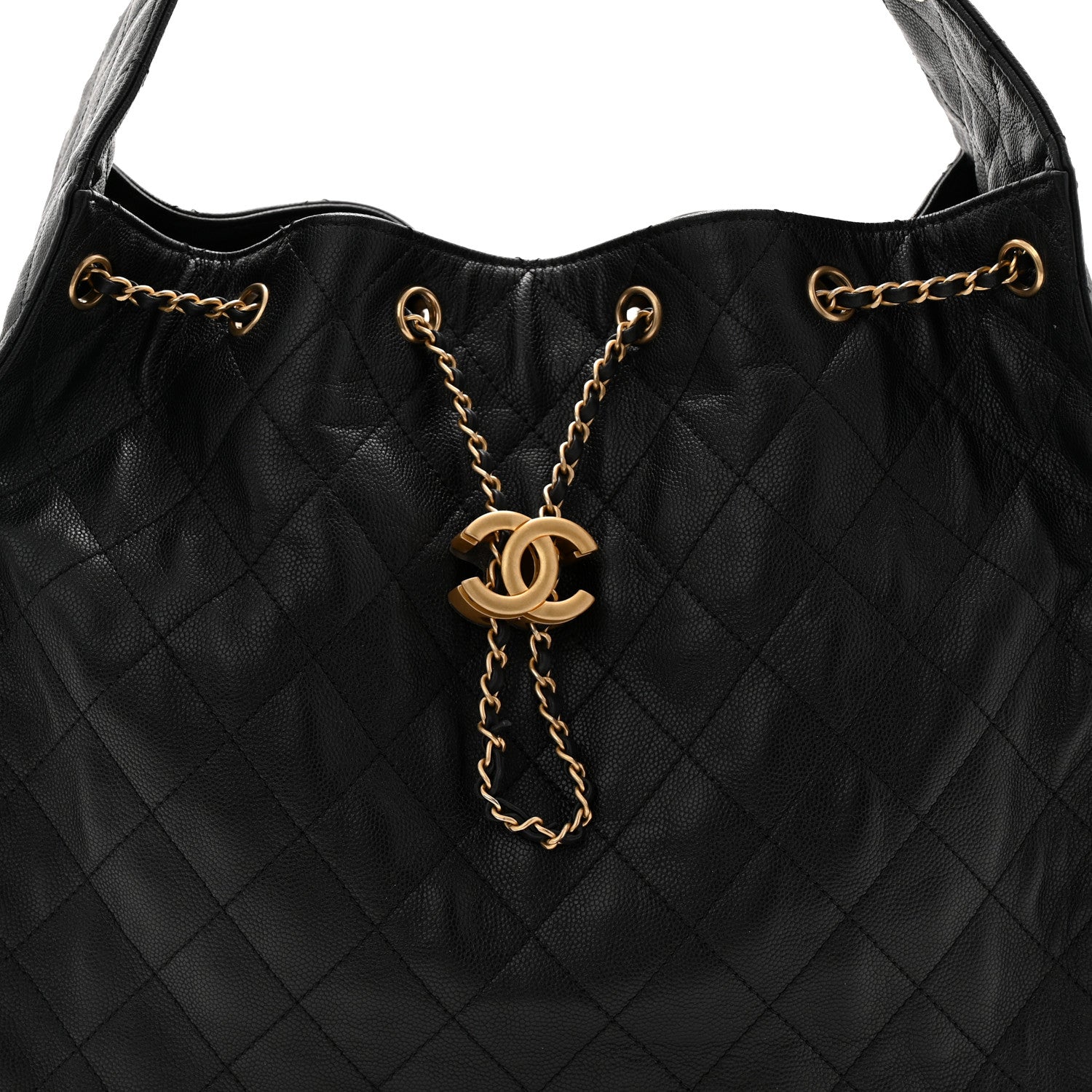 Chanel Caviar Quilted Medium Chanel 25 Handbag Black 9 of 11