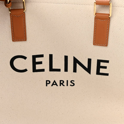 Celine Canvas Calfskin Horizontal Cabas Natural Tan 6 of 20