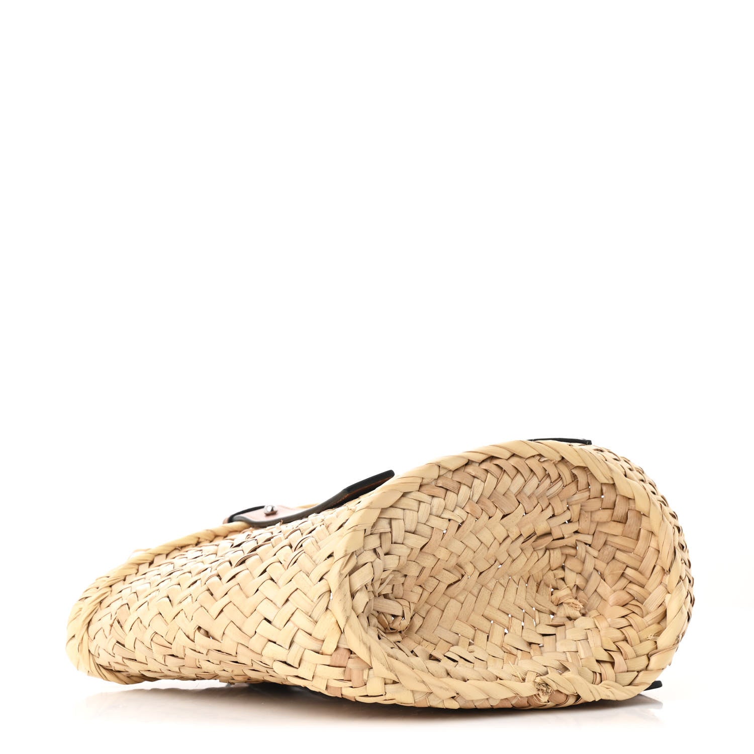 Loewe X MY NEIGHBOR TOTORO Raffia Dust Bunnies Basket Tote Bag Black Tan 4 of 10