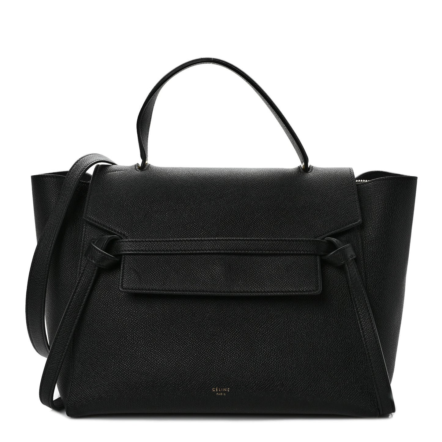 Grained Calfskin Small Belt Bag Black