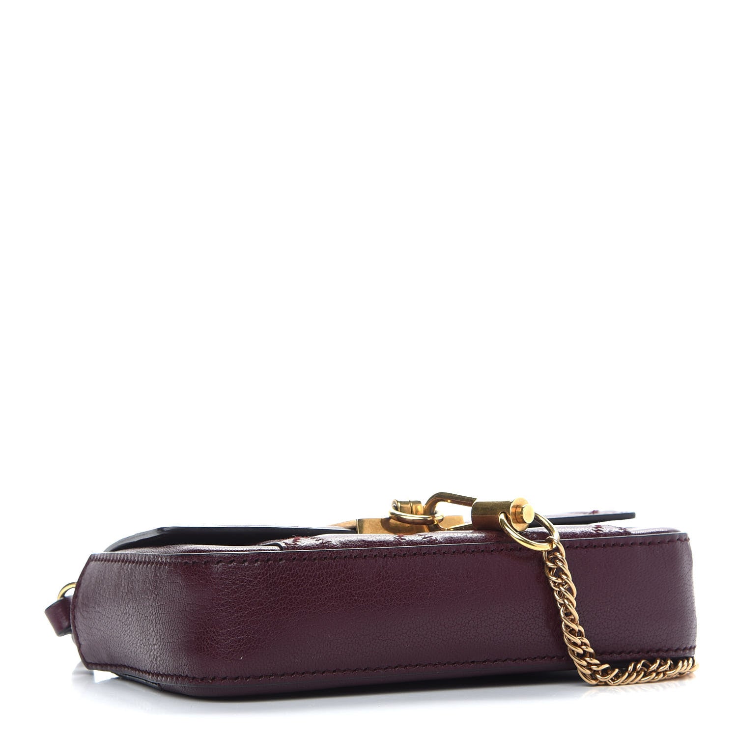Givenchy Goatskin Quilted GV3 Mini Pocket Convertible Bag Aubergine 4 of 10