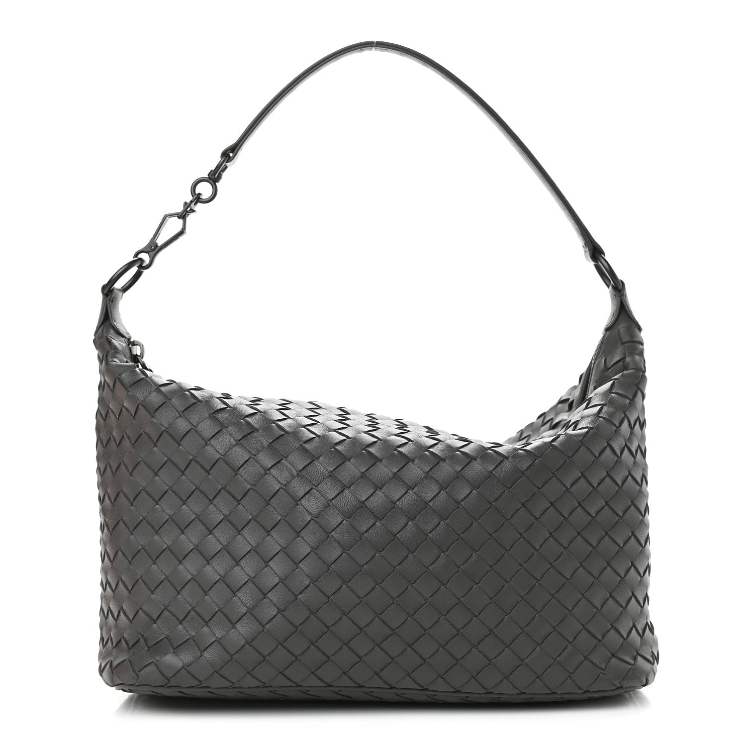 Bottega Veneta Nappa Intrecciato Shoulder Bag Light Grey 1 of 10