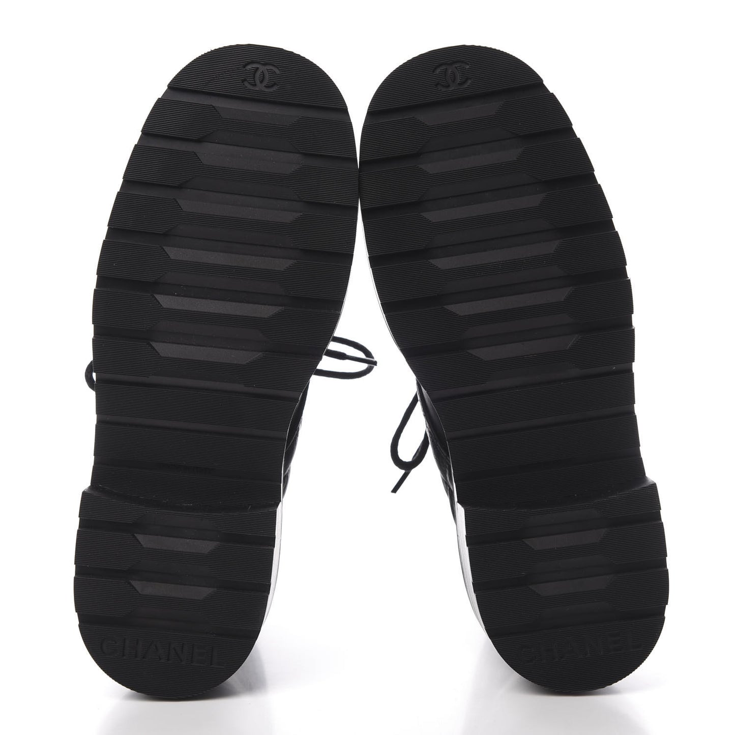 Shiny Goatskin Calfskin Quilted Lace Up Combat Boots 36 Black